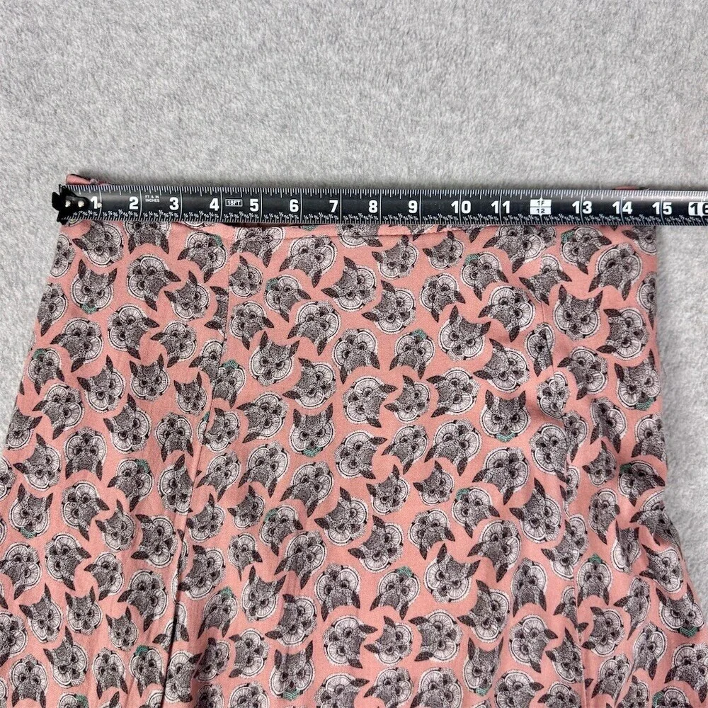 Antix Skirt Womens Size M Pink Owl Print A-Line Maxi